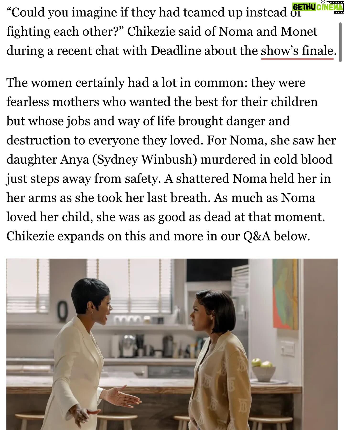 Caroline Chikezie - 9.3K Likes - I’ll forever be grateful to you @courtneyakemp @50cent #BrettMahoney, @markcanton and @starz for allowing me to tag along and participate in this absolute beast of a show you created.
Thank you for being unrelenting in your quest to bring more boss roles for women, to the screen, and for trusting me as your ‘Noma’. It has truly been the ride of a lifetime.
To my stellar castmates who I now consider family,
@woodythegreat,@therealmaryjblige, @methodmanofficial, @Sydneywinbush, @toyofficial, @thealixlapri, @lovelladamsgray, @giannivpaolo,@michaelealy, @ktshmoov, @therealgolden47, @sahrngaujah
thank you for giving me the warmest reception when I joined the show in season 3.
A special shout out to our incredible number 1 @michaelraineyjr. Thank you for tolerating Noma’s shenanigans 🤣
I love you all for real 🔐❤️
To our amazing crew who worked tirelessly behind the scenes, from our directors and writers to the lighting and camera teams, set designers, wardrobe, hair &makeup, and everyone in between—you made magic happen every single day, thank you.
To all the supporters of the show, both online and in person, your love is felt and truly appreciated! Thank you for forgiving the sins of Noma 😂
And finally, a huge thank you to @socialrosy for this wonderful @deadline article that captured so much of this journey. I’m honored! 🙏🏾Click the link in my bio to read the full write-up! 📰✨ #Grateful #PowerBook2 #powerghost #Noma