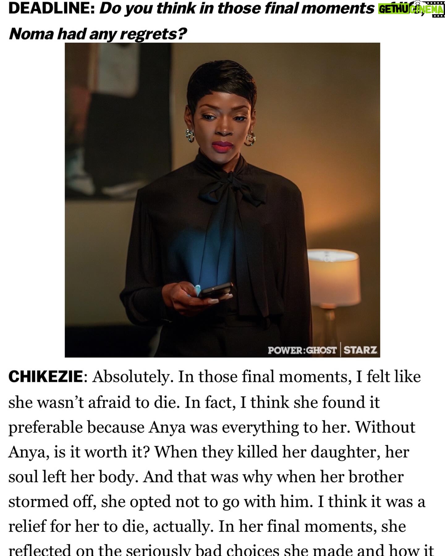 Caroline Chikezie - 9.3K Likes - I’ll forever be grateful to you @courtneyakemp @50cent #BrettMahoney, @markcanton and @starz for allowing me to tag along and participate in this absolute beast of a show you created.
Thank you for being unrelenting in your quest to bring more boss roles for women, to the screen, and for trusting me as your ‘Noma’. It has truly been the ride of a lifetime.
To my stellar castmates who I now consider family,
@woodythegreat,@therealmaryjblige, @methodmanofficial, @Sydneywinbush, @toyofficial, @thealixlapri, @lovelladamsgray, @giannivpaolo,@michaelealy, @ktshmoov, @therealgolden47, @sahrngaujah
thank you for giving me the warmest reception when I joined the show in season 3.
A special shout out to our incredible number 1 @michaelraineyjr. Thank you for tolerating Noma’s shenanigans 🤣
I love you all for real 🔐❤️
To our amazing crew who worked tirelessly behind the scenes, from our directors and writers to the lighting and camera teams, set designers, wardrobe, hair &makeup, and everyone in between—you made magic happen every single day, thank you.
To all the supporters of the show, both online and in person, your love is felt and truly appreciated! Thank you for forgiving the sins of Noma 😂
And finally, a huge thank you to @socialrosy for this wonderful @deadline article that captured so much of this journey. I’m honored! 🙏🏾Click the link in my bio to read the full write-up! 📰✨ #Grateful #PowerBook2 #powerghost #Noma