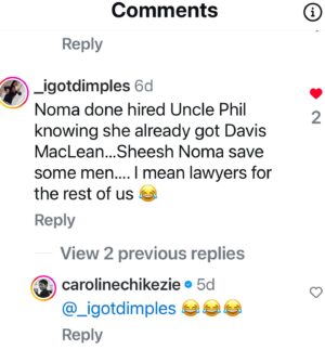 Caroline Chikezie Instagram - Y’all were threatening to snitch but I beat y’all to it. UNO reverse🤪😅😂❤️

#unclephil
#cane
#Noma