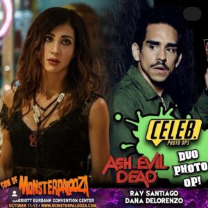 Dana DeLorenzo Instagram - THE GHOSTBEATERS ARE BACK! *This Weekend* I’m reuniting with my Powerful V @realraysantiago and El Jefe himself, Bruce Campbell @shemp_malone @monsterpaloozaofficial ! Since it’s a rare Ghostbeaters reunion and Halloween season, I’ll have a surprise prop and item from Kelly’s wardrobe for pics at my table! Dontcha just love a good surprise? 😈
Ashy Slashy (felt f⚓️ck!) will also be in tow avail for all pics 

🚨TRIO photo op is almost sold out!
👊DUO photo ops now available   Solo photo ops

SON OF MONSTERPALOOZA
OCTOBER 11-13th
Marriott Burbank Convention Center
https://www.monsterpalooza.com/guests

#AshVsEvilDead #evildead #EvilDeadTheGame #brucecampbell #ghostbeaters #horrorjunkie #horrorfanatic #horrorcon #monsterpalooza #sonofmonsterpalooza #thisweekend #Halloween #horror #craigferguson #beth #cbsexec #ashyslashy #kelly #pablo #ash #retrorealms