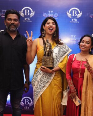 Dipshi Blessy Instagram - Extremely happy and glad being a part of @btguniversalofficial ‘s , #Demontycolony2 100 days celebration.. 🎉 💛💛 . Both in front and behind the camera 🥹❤️