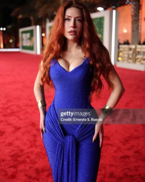 Emily Ashby Instagram - Thank you Red Sea Film Festival @redseafilm for the most amazing festival experience, wearing a custom dress by @albinadyla 💙
 
📷 @gettyimages 
#redseafilmfestival #redseaff24 #actress #redhead #redcarpet #redcarpetfashion
