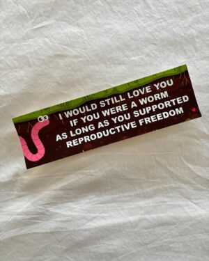 Erica Chidi Cohen Instagram - if you care about women and/or people that have uteruses, there's really only one party that's going to fight to keep what limited reproductive freedoms we have and work to restore bodily autonomy nationwide. this isn't just about abortion. it's about ivf and birth control too. if you can vote, block any/all measures on the ballot that limit your reproductive rights at the state level, and at the national level vote for @kamalaharris and @timwalz because they've openly stated their commitment to reproductive rights and freedom for everyone • s/o to @pizzaslime x @tinder for sending me bumper stickers i *actually* might use. 💦💓🇺🇸🎣🪱🧸