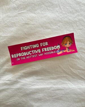 Erica Chidi Cohen Instagram - if you care about women and/or people that have uteruses, there's really only one party that's going to fight to keep what limited reproductive freedoms we have and work to restore bodily autonomy nationwide. this isn't just about abortion. it's about ivf and birth control too. if you can vote, block any/all measures on the ballot that limit your reproductive rights at the state level, and at the national level vote for @kamalaharris and @timwalz because they've openly stated their commitment to reproductive rights and freedom for everyone • s/o to @pizzaslime x @tinder for sending me bumper stickers i *actually* might use. 💦💓🇺🇸🎣🪱🧸
