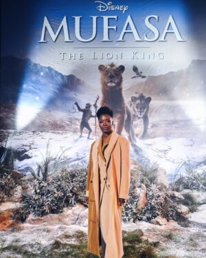 Folake Olowofoyeku Instagram - Every single moment of this journey has been pure JOY! “Mufasa: The Lion King”, is more than a dream come true; it’s a blessing I’ll cherish forever. 💫

Also, a historic moment as my character #Amara, the albino lion villain with blue eyes, is the first-ever character in the “Lion King” franchise to speak with a Nigerian accent; a milestone I’m so proud to bring to life. Thank you, Disney, for welcoming me into this incredible family. My heart is full. 🦁💙✨

Still pinching myself; hopping around the world for a movie I love so deeply feels like magic, and being in London, a city that holds so many cherished childhood memories with my family, makes it all the more special. Grateful beyond words. 🙏🏾🦁✨

#Mufasa #LionKing #Amara #FolakeOlowofoyeku 
#Naija