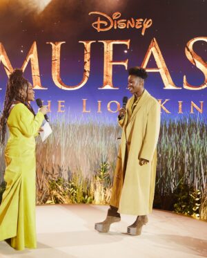 Folake Olowofoyeku Instagram - Every single moment of this journey has been pure JOY! “Mufasa: The Lion King”, is more than a dream come true; it’s a blessing I’ll cherish forever. 💫

Also, a historic moment as my character #Amara, the albino lion villain with blue eyes, is the first-ever character in the “Lion King” franchise to speak with a Nigerian accent; a milestone I’m so proud to bring to life. Thank you, Disney, for welcoming me into this incredible family. My heart is full. 🦁💙✨

Still pinching myself; hopping around the world for a movie I love so deeply feels like magic, and being in London, a city that holds so many cherished childhood memories with my family, makes it all the more special. Grateful beyond words. 🙏🏾🦁✨

#Mufasa #LionKing #Amara #FolakeOlowofoyeku 
#Naija