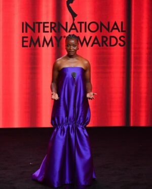 Folake Olowofoyeku Instagram - Congratulations to all the outstanding nominees at this year’s International Emmy Awards and a special cheers to all winners! An incredible achievement! Here’s to the power of storytelling on a global stage. 🌍✨ #InternationalEmmys

🎥: @ali.rasoul 
Stylist: @jlynnstyle18 
Makeup: @iammadgeearle 
Outfit: @gretaconstantine 
Shoes: @asos 
@iemmys