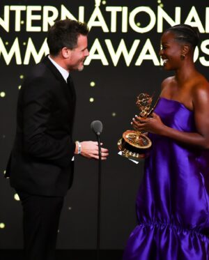 Folake Olowofoyeku Instagram - Congratulations to all the outstanding nominees at this year’s International Emmy Awards and a special cheers to all winners! An incredible achievement! Here’s to the power of storytelling on a global stage. 🌍✨ #InternationalEmmys

🎥: @ali.rasoul 
Stylist: @jlynnstyle18 
Makeup: @iammadgeearle 
Outfit: @gretaconstantine 
Shoes: @asos 
@iemmys