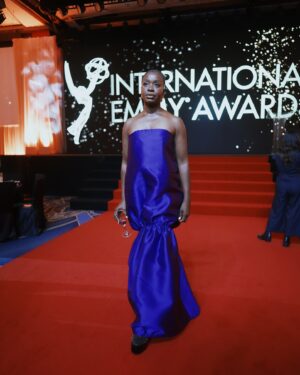 Folake Olowofoyeku Instagram - Congratulations to all the outstanding nominees at this year’s International Emmy Awards and a special cheers to all winners! An incredible achievement! Here’s to the power of storytelling on a global stage. 🌍✨ #InternationalEmmys

🎥: @ali.rasoul 
Stylist: @jlynnstyle18 
Makeup: @iammadgeearle 
Outfit: @gretaconstantine 
Shoes: @asos 
@iemmys