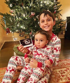 Georgina Bloomberg Instagram - There were a lot of wonderful things under the tree this year, but the best gift these boys found wasn’t from Santa, and won’t be officially delivered until this spring. 💕👶🏻🎄🎁