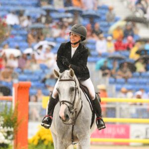 Georgina Bloomberg Instagram - Heading into another show week with this dream horse, and still beaming from her carrying me around our first 5* Grand Prix together, and my first one back as a mother of 2, with a clear jumping round, top 10 finish, and closing out an amazing weekend at the @hamptonclassic. (📷: @kindmediallc)