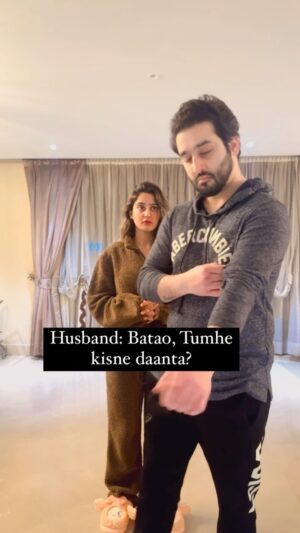 Insha Ghai Instagram - Typical husband 🤣
#bornoninstagram #feelitreelit #funnyreel #funnyvideos #funnycouple #couplecomedy #motherinlaw #couplecomedy #meme #comedyreels #couplevideos #couplegoals