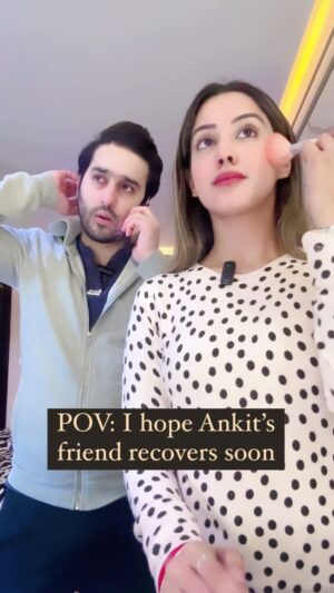 Insha Ghai Instagram - Wishing him a happy recovery!! 
#bornoninstagram #feelitreelit #funnyreels #waitforit #funnycomedy #funnycouple #coupleofinstagram #comedyreels #couplegoals #comedyvideos #meme