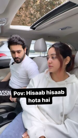 Insha Ghai Instagram - Hisaab se no gadhbadh!! 
#bornoninstagram #feelitreelit #funnyreels #funnymemes #funnyvideos #funny #meme #comedycouple #couplecomedy #marriedlife #funnywife #funnycontent #couplegoals #couplevideos #couplelove