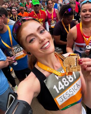 Jessica Gagen Instagram - Today I ran my first half marathon in 1:52! 🥳

Over the next few months I’ll be raising funds for @londonsairambulance by running races on the lead up to next year’s London Marathon! 🏃🏼‍♀️

If you’d like to help this wonderful charity to continue their lifesaving work and maintain their beautiful helicopters, there’s a link to donate in my bio 🚁

Swipe to pic 4 to see my mascot 👉🏼

#LAA #londonsairambulance #charity #runner #charityrun #engineer #stem #missuk #royalparkshalf #halfmarathon #marathon #run #helicopter