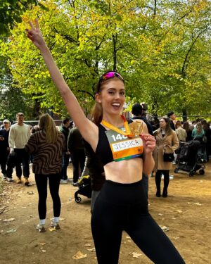 Jessica Gagen Instagram - Today I ran my first half marathon in 1:52! 🥳

Over the next few months I’ll be raising funds for @londonsairambulance by running races on the lead up to next year’s London Marathon! 🏃🏼‍♀️

If you’d like to help this wonderful charity to continue their lifesaving work and maintain their beautiful helicopters, there’s a link to donate in my bio 🚁

Swipe to pic 4 to see my mascot 👉🏼

#LAA #londonsairambulance #charity #runner #charityrun #engineer #stem #missuk #royalparkshalf #halfmarathon #marathon #run #helicopter