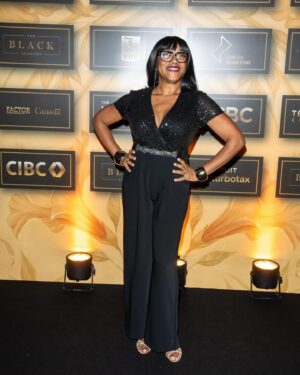 Karen Robinson Instagram - Sunday’s Legacy Awards was EVERYTHING - fun, fellowship, slick AF, highly entertaining, hugely inspiring. My heart swelled to bursting being in the midst of my incredibly beautiful and fantastically talented brothers and sisters!

Congratulations to all the recipients and to  @insight.productions, @blackisnowcanada and @cbc for a gorgeous show!

Go watch it on @cbcgem ! See how we do! PS. I got to meet Olympic gold medallist @rogers_camryn , y’all! #hammerthrow

(Credit for some photographs -  @georgepimentel1 , and credit for my wig - the kindness of @ana_sorys )

#legacyawards #blackacademy @legacyawardsca #wehere #webeenhere #fromtime