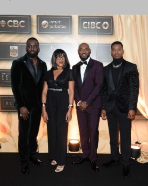 Karen Robinson Instagram - Sunday’s Legacy Awards was EVERYTHING - fun, fellowship, slick AF, highly entertaining, hugely inspiring. My heart swelled to bursting being in the midst of my incredibly beautiful and fantastically talented brothers and sisters!

Congratulations to all the recipients and to  @insight.productions, @blackisnowcanada and @cbc for a gorgeous show!

Go watch it on @cbcgem ! See how we do! PS. I got to meet Olympic gold medallist @rogers_camryn , y’all! #hammerthrow

(Credit for some photographs -  @georgepimentel1 , and credit for my wig - the kindness of @ana_sorys )

#legacyawards #blackacademy @legacyawardsca #wehere #webeenhere #fromtime