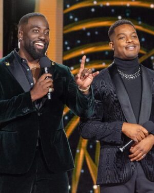 Karen Robinson Instagram - Sunday’s Legacy Awards was EVERYTHING - fun, fellowship, slick AF, highly entertaining, hugely inspiring. My heart swelled to bursting being in the midst of my incredibly beautiful and fantastically talented brothers and sisters!

Congratulations to all the recipients and to  @insight.productions, @blackisnowcanada and @cbc for a gorgeous show!

Go watch it on @cbcgem ! See how we do! PS. I got to meet Olympic gold medallist @rogers_camryn , y’all! #hammerthrow

(Credit for some photographs -  @georgepimentel1 , and credit for my wig - the kindness of @ana_sorys )

#legacyawards #blackacademy @legacyawardsca #wehere #webeenhere #fromtime