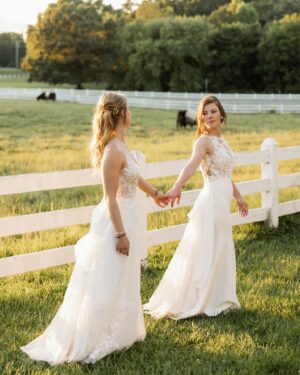 Kendra Instagram - Hailee and Kendra watched a shooting star on their first date and took it as a good omen💫 The pair tied the knot under a canopy of leaves at @fearrington_events five years later, passing a garnet back and forth during a personal Unitarian Universalist ceremony.

Read more about Hailee and Kendra’s special day on our blog at the #LinkInBio!

Featured Heart of NC Weddings vendors:
Venue, Florals, Planning, Cake   Catering  @fearrington_events 
📸 @richardbarlowphoto 

Tap for the full vendor list ❤️