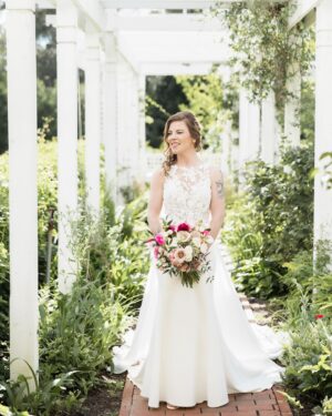Kendra Instagram - Hailee and Kendra watched a shooting star on their first date and took it as a good omen💫 The pair tied the knot under a canopy of leaves at @fearrington_events five years later, passing a garnet back and forth during a personal Unitarian Universalist ceremony.

Read more about Hailee and Kendra’s special day on our blog at the #LinkInBio!

Featured Heart of NC Weddings vendors:
Venue, Florals, Planning, Cake   Catering  @fearrington_events 
📸 @richardbarlowphoto 

Tap for the full vendor list ❤️