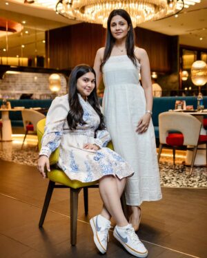 Manasi Salvi Instagram - 16 years of a Glorious Motherhood !
We waded through our ups & downs..the calm & the storm..the cheer & a tear..
When the Daughter turns 16,the Mother is reborn to enter a brand new phase of her life. 
I embarked upon one today..

Without you @omisha_prabhu I would have been a lost soul..Thank you for choosing me…
The soul chooses the womb 🙏

Outfit by @kanchan18536, my college buddy on whose notes I completed my Graduation whilst shooting.She designed this one for me in 2015…I wore it today on my special day..

Thank you @shoot_machine for pristine memories..

Hairstylist @yasmeenkhan78666 ❤️
Good vibes @tanmay_jangam ❤️ nothing without you two.

Thank you @gomamumbai @radisson for making our evening special. 

(NO Freebies or Collabs for this post)