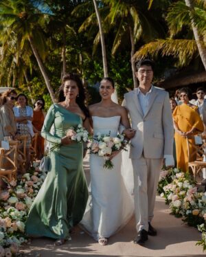 Mara Lopez Instagram - Mara and Chandler's beautiful wedding in Pangulasian Island 💕 I am the happiest person in the world celebrating this important milestone in your lives! I love you both dearly @maralopezy & @thechandalier! 

Photos by @jajasamaniego ✨
#ChandlerGetsMarad