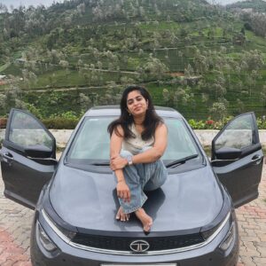 Mithra Kasthurirangan Instagram - First pic with my most trusted companion ❤️. I love spending quality time with my car ❤️. It’s made me feel so independent and confident lately 🤩❤️. Learning to drive is one of the best decisions I’ve ever made, and I hope every woman gets to experience this joy ❤️.”