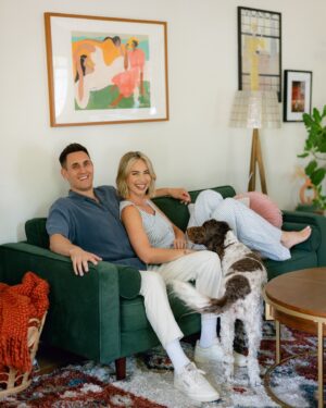 Molly McCook Instagram - i know we’ll look back on this shoot   feel a deep nostalgia for these special years 🩵 Thank you @lucasrossiphoto for being a fly on the wall of our sweet home we’ve built   capturing our life so beautifully ◡̈