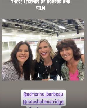 Natasha Henstridge Instagram - Just a few moments from my crazy last week! Happy Halloween! Plane trips, @wahorrorcon @dodgers and tournament’s … #scottsdale #washington old friends and new🤍🙏@Padevavra jewels always #nickcastle