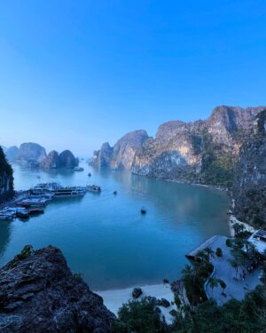 Olivia Cheng Instagram - Father Jun & Ah Toy tour Hanoi - Ha Long Bay - Ninh Bay - and an eccentric resort and artist compound somewhere in the middle of all that - big thanks to @perryyungofficial @mauranguyendonohue @sasamaiyingyung for letting me tag along on a portion of their family trip through Vietnam 🇻🇳
