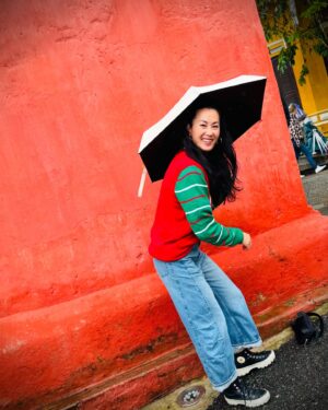 Olivia Cheng Instagram - Happy Holidays! From my ugly Christmas sweater to yours 🎄🇻🇳 #Vietnam #HoiAn 📸: @robynnlynne12