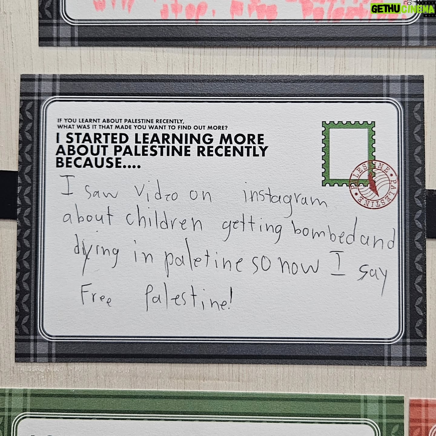 Oon Shu An - 3.5K Likes - If children can understand the suffering in Palestine, why can't we?
These are from the Live Gaza Monologues' Postcards for Gaza segment where attendees penned their thoughts about Palestine.
Share your answer to "I care about the Palestinian cause because..." below 👇
✒️ And sign our petition for Singapore to expedite its recognition of the Palestinian state via the link in bio. We're less than 10% away from our goal of 10,000 signatures 💯