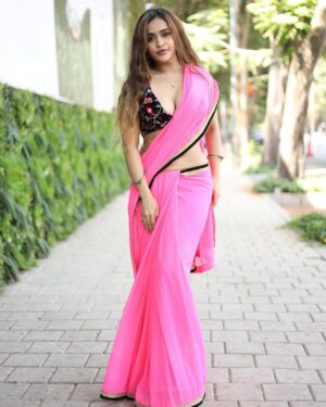 Prajaktha Dusane Instagram - Embrace the drapes, adore the grace.🌸