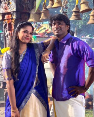RK Dhanusha Instagram - Sasi Kumar 💙 Nikitha 🥰 
@disneyplushotstartamil @globalvillagers 

#kkk #kanakanumkalangal