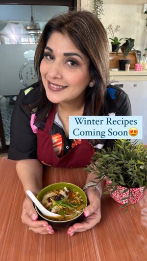 Rakhee Vaswani Instagram - Winter vibes = comfort food season! ❄️ Dropping some comforting recipes from parathas, one pot hot dumpling soup to Suji ka Halwa😍 

Want in? Comment ‘recipes’ below and stay tuned for the coziness! 🍲🥟✨

(Winter recipes, comfort food, parathas, hot pot, dumpling soup, Suji ka Halwa, cozy, seasonal dishes, stay tuned, comment recipes, delicious, warm meals, paratha recipe, aloo ka paratha, suji halwa)

#chefrakheevaswani #winterrecipes #comfortfood #CozyMeals #parathas #HotPot #DumplingSoup #SujiKaHalwa #SeasonalDishes #StayTuned #Foodie #WinterVibes #Delicious #WarmMeals #RecipeComingSoon #FoodLovers #foodstagram #paratharecipes