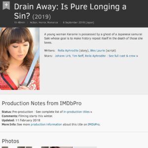 Reila Aphrodite Instagram - Next journey will begin who can't wait to start filming Drain Away -Is Pure Longing A Sin?- (Feature) this winter...
@urbjohann @therealtimneff
@melissak_webb

@joelward @obiesho @yuichi_iwanaga @max.aria @alex.ander.jo
@photobyfarzad @weslaurie @lexlopez1 @kruzeta
#drainaway #feature 
#japanese #american #horror #romance #byakkotai #aizu #ghost #romeoandjuliet #fate #samurai #reincarnation #fight #love #film #actorslife #trust #sword #nevergiveup #neverforget #kiss #twist #jealousy