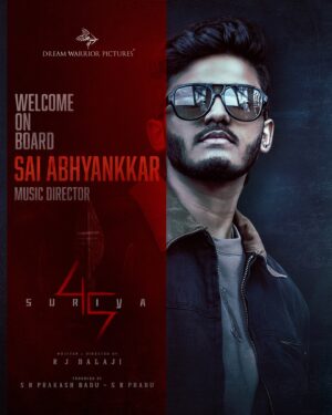 Sai Abhyankkar Instagram - We’re thrilled to welcome @abhyankkar, a rising star in the music industry, to #Suriya45.

@actorsuriya @dop_gkvishnu @irjbalaji @prabhu_sr