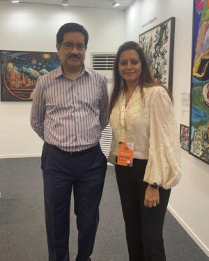 Shalini Passi Instagram - A memorable round-up from Art Mumbai 2024 @artmumbaiofficial ! Our booth at Arches 3 & 4 was buzzing with art lovers and collectors exploring the magic of embroidered art.

Creatively Embroidered by Milaaya Art Gallery by Gayatri Khanna @msgayatriks 
Presented by Shalini Passi’s @shalini.passi MASH @mash_india 
Curated by Dr. Arshiya Lokhandwala @lakeerenn