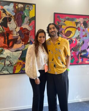 Shalini Passi Instagram - A memorable round-up from Art Mumbai 2024 @artmumbaiofficial ! Our booth at Arches 3 & 4 was buzzing with art lovers and collectors exploring the magic of embroidered art.

Creatively Embroidered by Milaaya Art Gallery by Gayatri Khanna @msgayatriks 
Presented by Shalini Passi’s @shalini.passi MASH @mash_india 
Curated by Dr. Arshiya Lokhandwala @lakeerenn