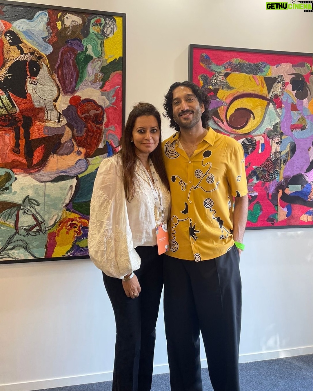 Shalini Passi - 28.4K Likes - A memorable round-up from Art Mumbai 2024 @artmumbaiofficial ! Our booth at Arches 3 & 4 was buzzing with art lovers and collectors exploring the magic of embroidered art.
Creatively Embroidered by Milaaya Art Gallery by Gayatri Khanna @msgayatriks
Presented by Shalini Passi’s @shalini.passi MASH @mash_india
Curated by Dr. Arshiya Lokhandwala @lakeerenn