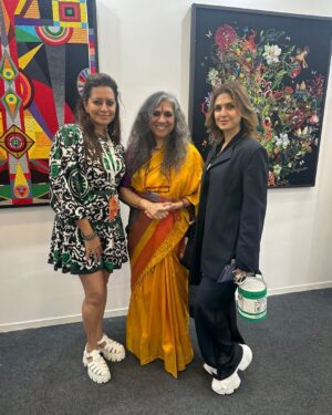 Shalini Passi Instagram - A memorable round-up from Art Mumbai 2024 @artmumbaiofficial ! Our booth at Arches 3 & 4 was buzzing with art lovers and collectors exploring the magic of embroidered art.

Creatively Embroidered by Milaaya Art Gallery by Gayatri Khanna @msgayatriks 
Presented by Shalini Passi’s @shalini.passi MASH @mash_india 
Curated by Dr. Arshiya Lokhandwala @lakeerenn