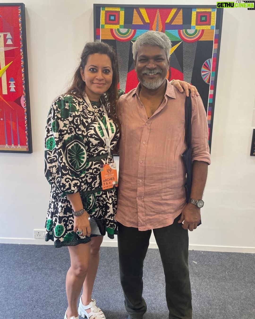 Shalini Passi - 28.4K Likes - A memorable round-up from Art Mumbai 2024 @artmumbaiofficial ! Our booth at Arches 3 & 4 was buzzing with art lovers and collectors exploring the magic of embroidered art.
Creatively Embroidered by Milaaya Art Gallery by Gayatri Khanna @msgayatriks
Presented by Shalini Passi’s @shalini.passi MASH @mash_india
Curated by Dr. Arshiya Lokhandwala @lakeerenn