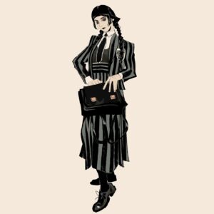 Sophie Li Instagram - Wednesday🕷️

I cannot resist spending more time on the stripes - Life drawing with the wonderful @williereal at @zeet_studio_sketch , Thank you to @yarpenna .

Remember, she will ignore you, stump on your heart, and always put her needs and interests first 🩸