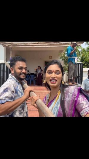 Sravani Varma Samanthapudi Instagram - పల్లు ముయ్యలేకపోతున్నారంట😂😂😂 #trending #bangkokpilla #telugu #marriage
