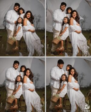 Zara Zyanna Instagram - Some call it chaos, but we call it family! 🤍

When we both fell in love, we had everything in abundance.
We had love, trust, affection, passion, dreams, goals and there was just one thing that we always manifested on! Something that we weren’t raised with.. some feeling which we never felt, some support which we never experienced. 
We both were not single child but the feeling followed us. We were lonely most of the time with our thoughts and feelings. 

And just like how couples plan their finance, carrier and future before marriage we used to plan about the number of kids we could accommodate. How to raise them with standards and values. What to do and what not to do etc., 
All I’m saying is, “we manifested this” and this is a dream come true moment for us. 

The journey is not so smooth as we imagined or as fancy as you get to see! 😄 We have our hustle, we have our struggles we have our days, we also have each other to get back up and push ourselves. Yes, this nest we are building isn’t so picture perfect but our goal is to build a sturdy one that holds the eggs. 

You can ask.. you have 2 angels already. And why would you crave for more? More angels the merrier and the blessings only multiply! By the way I’m surrounded by 3 angels. One is our guardian angel and thankfully he showed up in this frame. 🤍

Shot by: @zerowattstoddler 

Outfit: 
Shantha: @amormoda_gowns 
Zara & ziva: @hm_kids 
Praveen: @hm