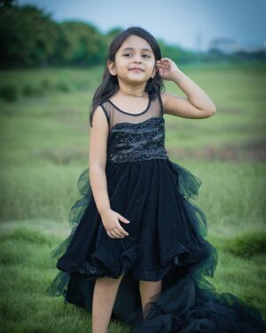 Zara Zyanna Instagram - “Black is my favourite color cause It has a strong personality like me!” - Baby Z

Every kid has some attitude that is overshadowed by the society and people around them by judging it to be the negative one. Instead of raising them with their personality, We often confuse kids personality with behaviour issues. I personally feel that as much as the innocence of the kid is celebrated by everybody around them we should also respect their dark side. If it’s too much to ask of you, at least let’s not judge them?  As a parent we love and especially learn a lot from her vulnerable self. Dear Zara, you can have a dark side and you don’t have to suppress or hide it from us. 🥹♥️ 

A perfect outfit to flaunt from @iza._couture 🥹♥️
Thankyou for going with black without even know that it’s her favourite Color. She loved it!