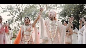 Aashna Shroff Instagram - With you, I found my home, my peace, my safe place. From strangers crossing paths seven years ago to soulmates bound in marriage, there’s no one else I’d choose to walk this beautiful journey of life with ❤️ 

This song holds the essence of us, the rhythm of our love, and we are lucky to have a brother like @amaal_mallik who knows us for who we are, and created the perfect song for our love story.

And coming to our outfits, where do we even begin? @manishmalhotra05, thank you for bringing the perfect colors to our day. It’s been nothing short of a dream come true! 

Video : @thephotolabin

Wearing : @manishmalhotraworld
@manishmalhotravows @manishmalhotra05
Jewellery : @manishmalhotrajewellery
Kaliras & Chooda : @kalirasbymrinalinichandra @mrinalinichandra
Styling : @weddingstyleproject @mohitrai @aasthasharma @dishaalva

Music : @amaal_mallik
Lyrics : @shlokelal 
Music Producer : @vaibhavpani

Planning : @siddhesh_ghadi
Decor : @ateliereventsindia
Aashna’s Makeup : @loveleen_makeupandhair
Aashna’s Hair & Draping : @shaguftaahairandmakeup
Armaan’s Hair : @who.s.h.u.b.h.a.m
Armaan’s Makeup : Hemant Naik