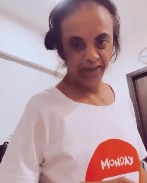 Aashna Shroff Instagram - The light of our lives said goodbye to us yesterday, and I don’t think I can put into words how I feel right now, but let me tell you a little bit about Preeti masi because I know how much everyone here loved her.

61 years ago, a doctor saw her as a baby and told my nana and nani that she wouldn’t survive beyond 5 years. And boy, did she prove him wrong. 

While she was my masi, she was more like my mother who took care of my every need when I was born, then more of a sibling who studied, played and fought with me every single day growing up, and slowly with time, she became more like a child and the one who needed taking care of.

Not everyone understood her, and even though she was intelligent enough to know she wasn’t entirely like us, that never stopped her from being herself. And that’s my biggest takeaway from Preeti masi. To forever be your resilient, confident, opinionated (and always short tempered😅) self.

She was obsessed with Bollywood, she had to go swimming every single day, she loved animals, absolutely adored kids, food was her first love, she’d often wear 5-6 layers of clothes just so she’d have enough options if we happened to go on an impromptu trip (last picture for reference🤣) and she used to spend her days knitting, writing, reading or colouring in her books. Our home has been buzzing with so many hilarious stories about Preeti masi since yesterday and they’re the only thing keeping us going right now. 

All I am grateful for is that God chose us and found us good enough to be the people responsible to give her a good, happy life. And I hope we lived up to that. For everyone that loved her and checked in on her, thank you 🙏🏻 

That extra chromosome became one of the biggest blessings of our life, and one of the reasons I am the person I am today. We love you so much Preetu, and we wish you are happy up there, eating all the Chinese food and burgers to your heart’s content 🥰