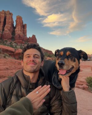 Adeline Rudolph Instagram - definitely wasn’t on my 2024 bingo card, but that made it that much more magical. 

Tommy Martinez, you’re the person I turn to when I seek refuge and safety, you’re my unicorn that ticked all the boxes and more, you’re that once in a lifetime love that I’ve always dreamt of. I feel like I won the lottery with you and I’m grateful everyday for this love. It was always going to be forever with you, ring or not, but taking this next leap suddenly feels overwhelmingly exciting. It’s you and me baby. And the bud. ♡